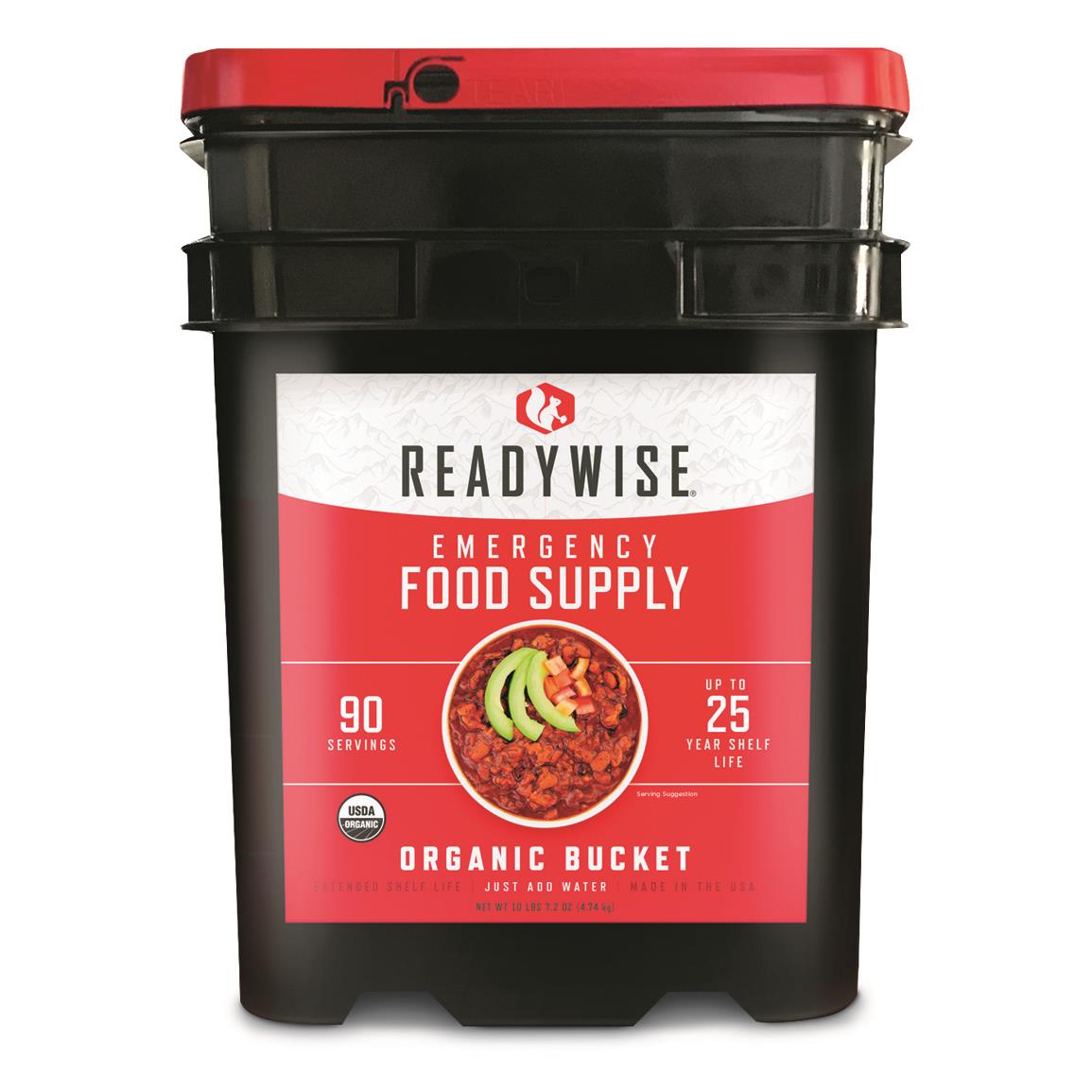 Wise 90 Serving Organic Emergency Freezedried Food Bucket 705314, Emergency Food & MRE at