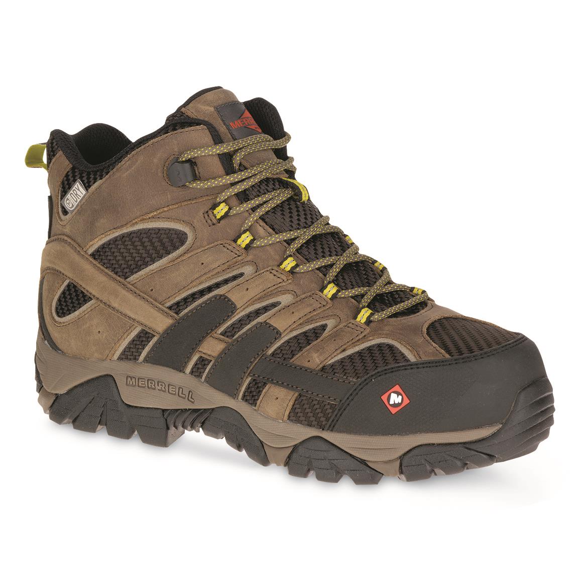 men's moab 2 vent mid waterproof comp toe work boot