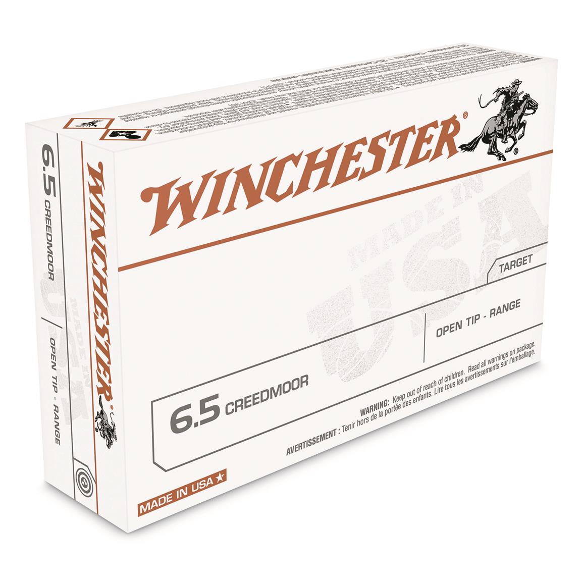 Winchester White Box, 6.5mm Creedmoor, Open Tip, 125 Grain, 20 Rounds
