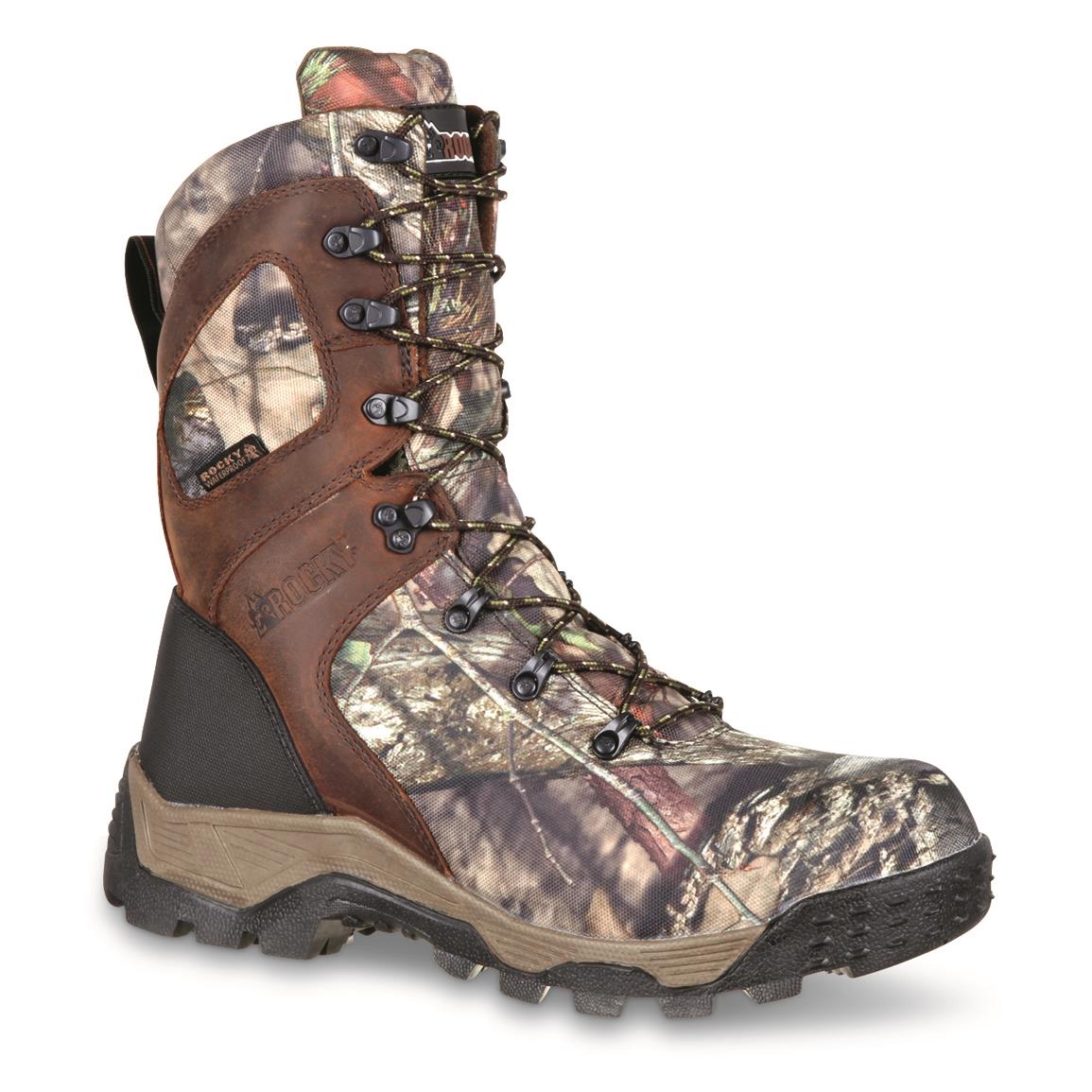 Rocky Sport Pro Men's Insulated Waterproof Hunting Boots, 1,000 Gram, Mossy Oak Break-Up® COUNTRY™