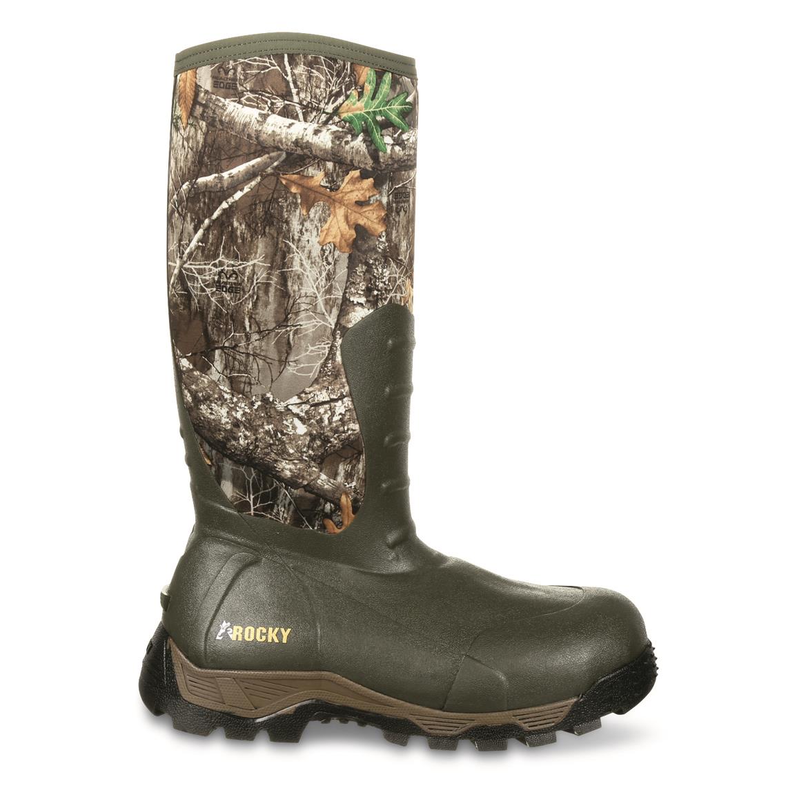 Insulated Side Zip Hunting Rubber Boots 