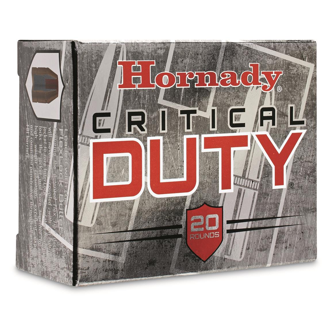 Hornady, Critical Duty, 9mm+P Luger, FlexLock, 124 Grain, 25 Rounds