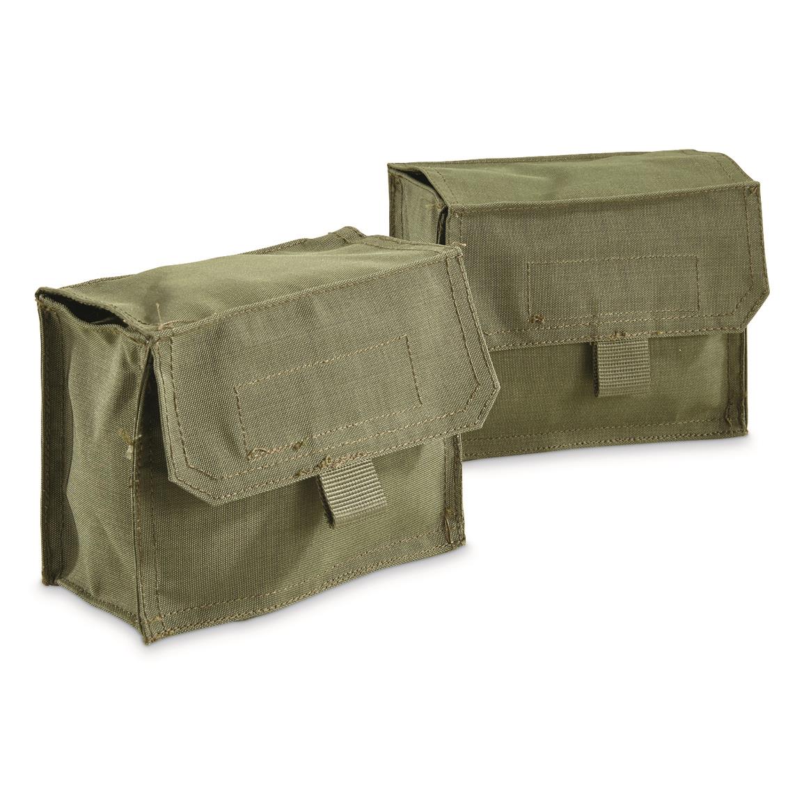 Italian Military Surplus Short Mag Pouches, 2 Pack, New