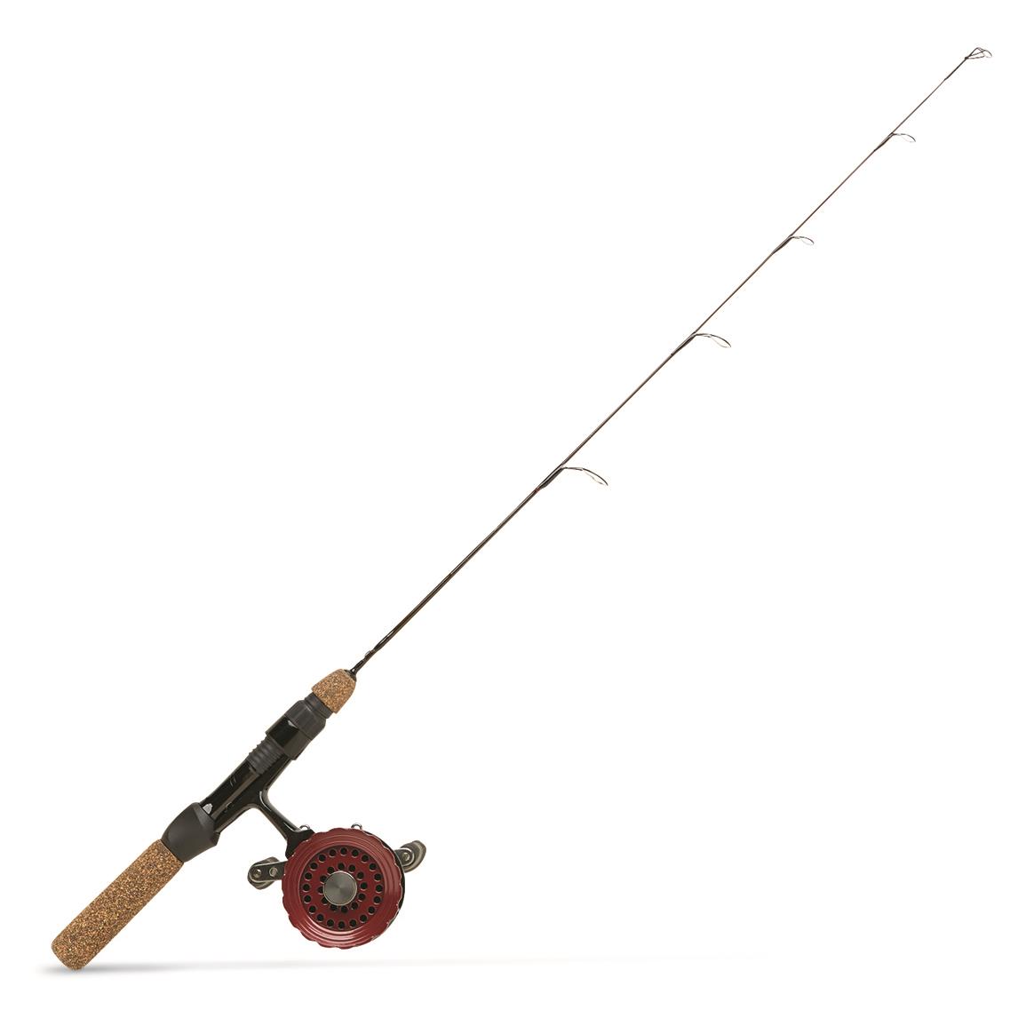 Eagle Claw Wright & McGill Inline Ice Fishing Rod/Reel Combo, 24" or 36