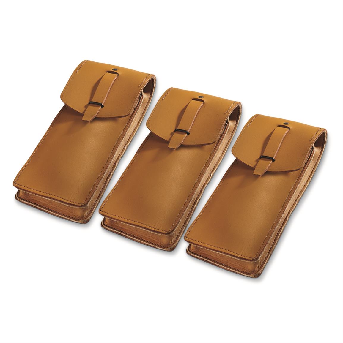 French Military Surplus MAT 49 Magazine Pouches, 3 Pack, Used