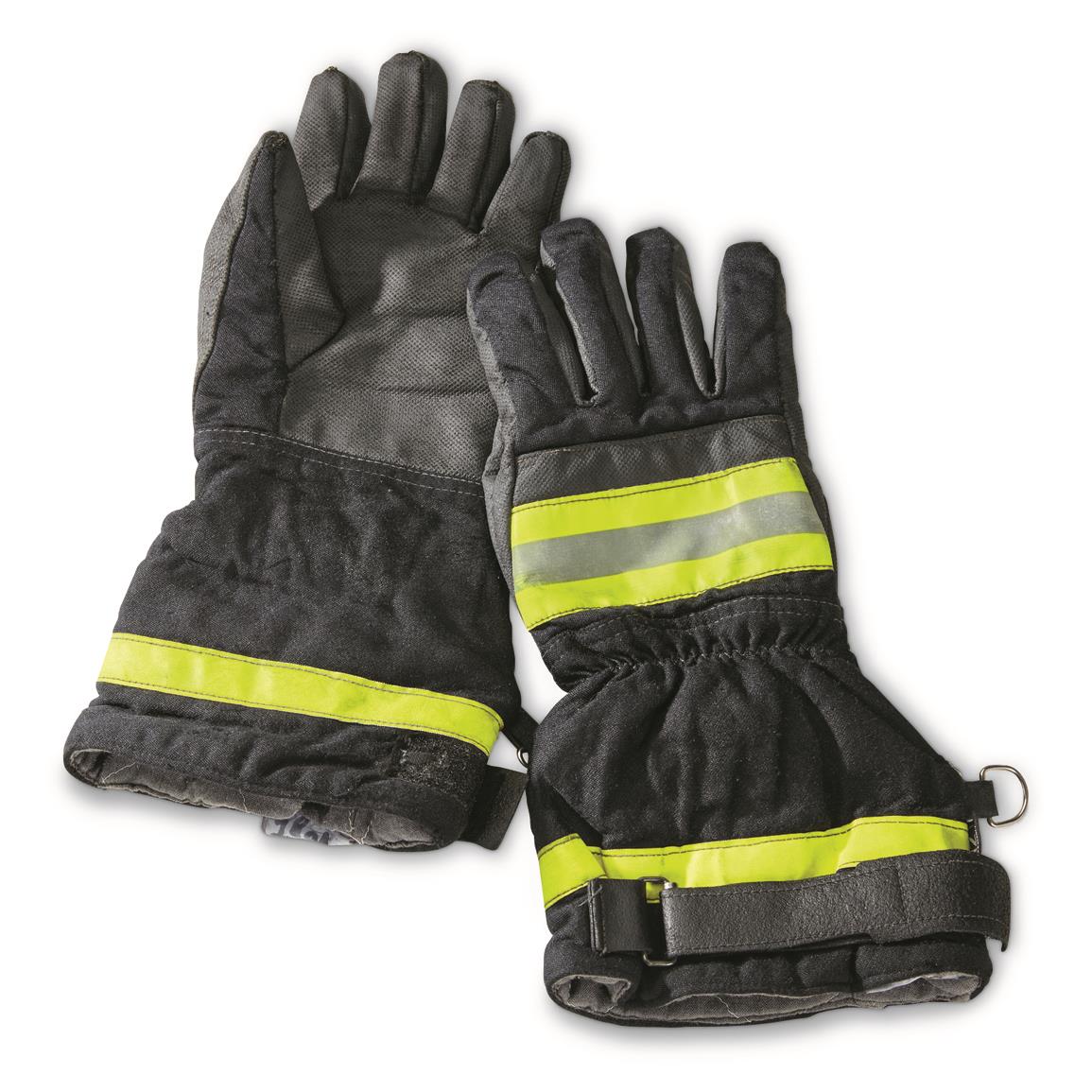 German Fire Department Surplus Seiz Firefighter Gloves, Used
