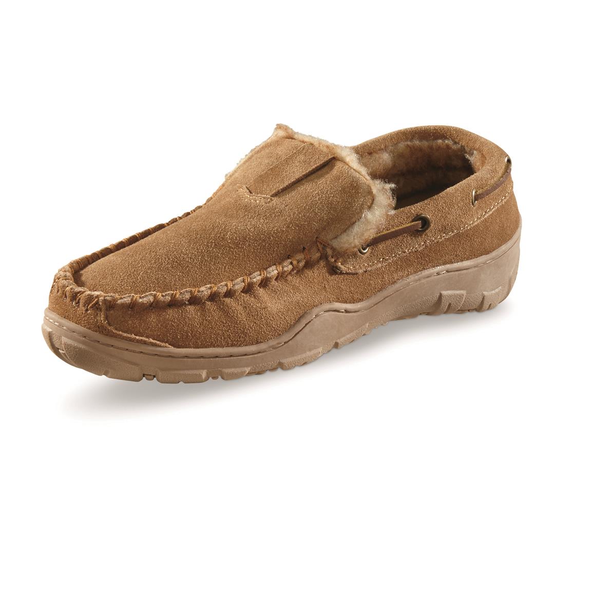 Ariat Men's Lasso Suede Slippers - 723271, Slippers at Sportsman's Guide