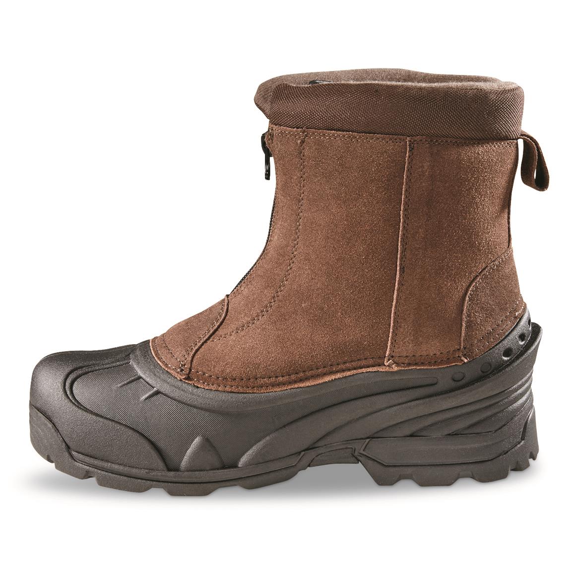 front zip snow boots