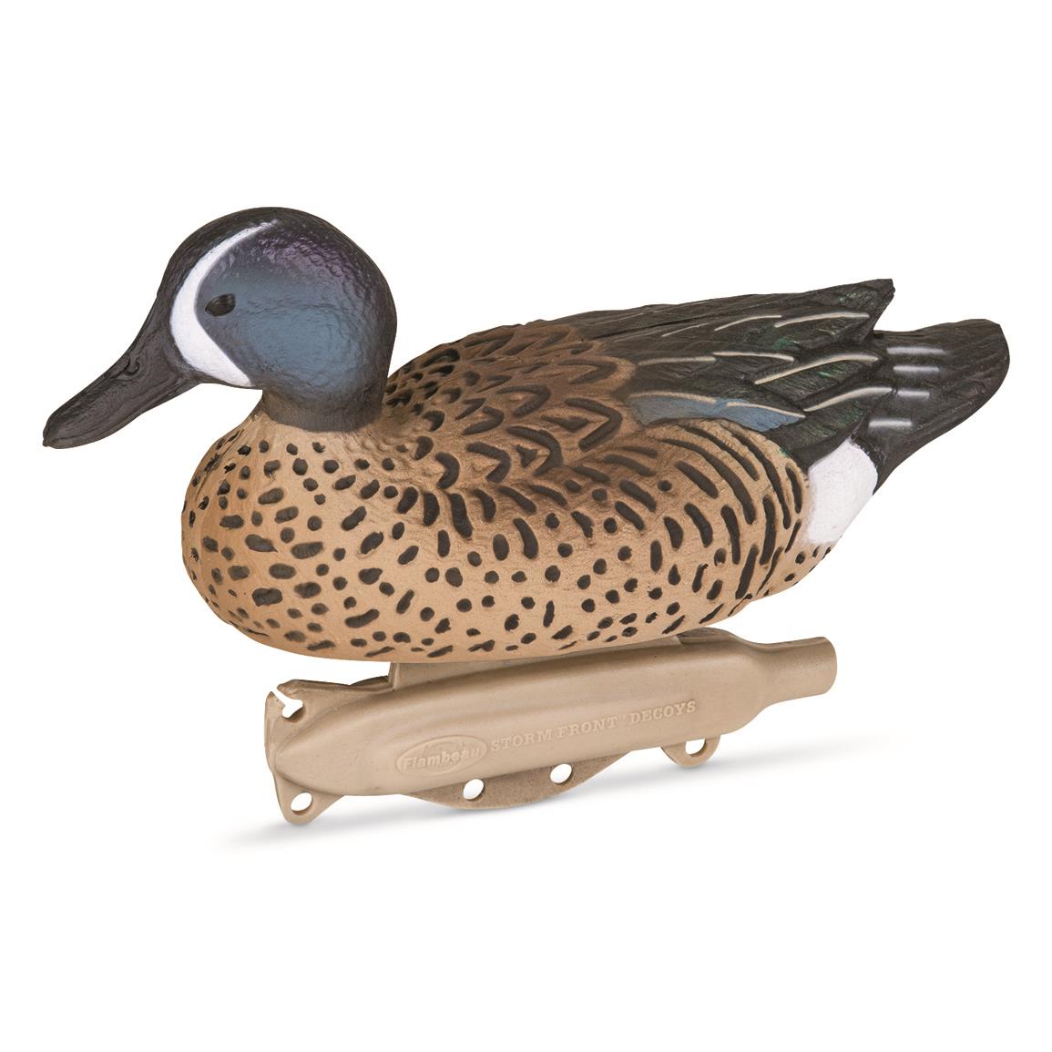 4 Drakes and 2 Hens Flambeau Blue Wing Teal Waterfowl Hunting Decoys 6pk 