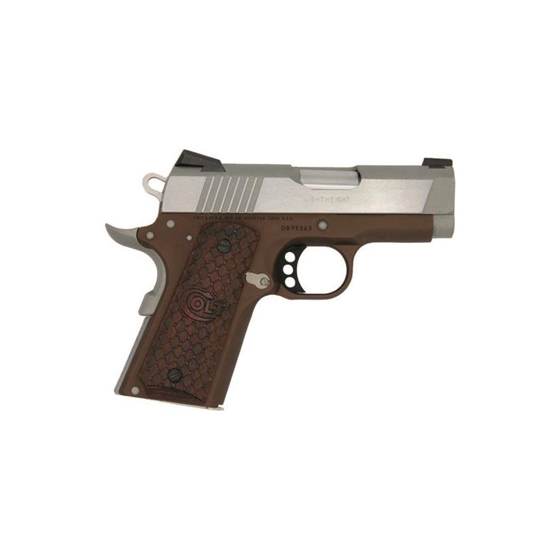 Colt Defender 1911 TALO Brown/Stainless, Semi-Automatic, .45 ACP, 3" Barrel, 7+1 Rounds