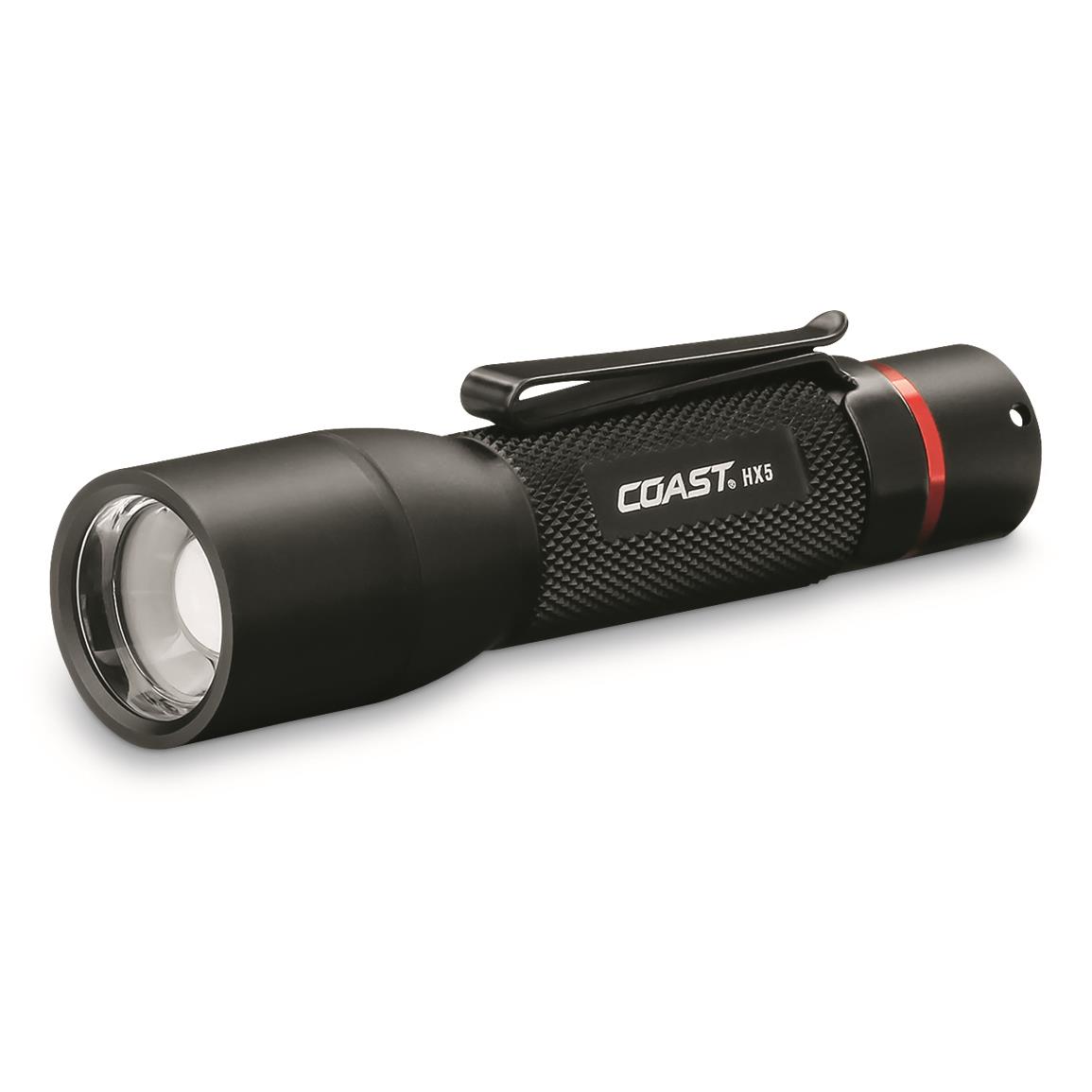 COAST HX5 Pure Beam Focusing Pocket Flashlight, 130 Lumen
