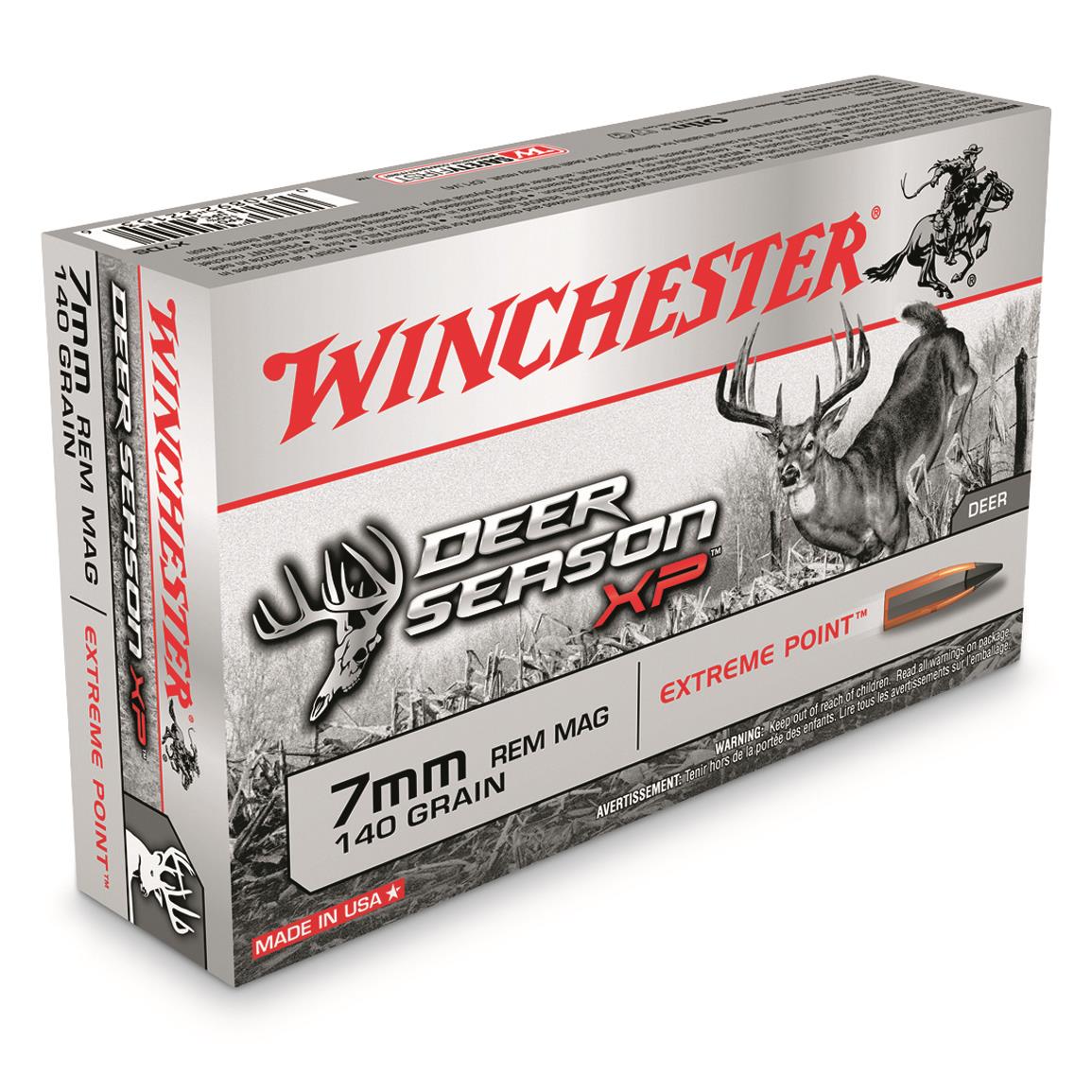 Winchester Deer Season XP, 7mm Rem. Mag., Polymer-Tipped Extreme Point, 140 Grain, 20 Rounds