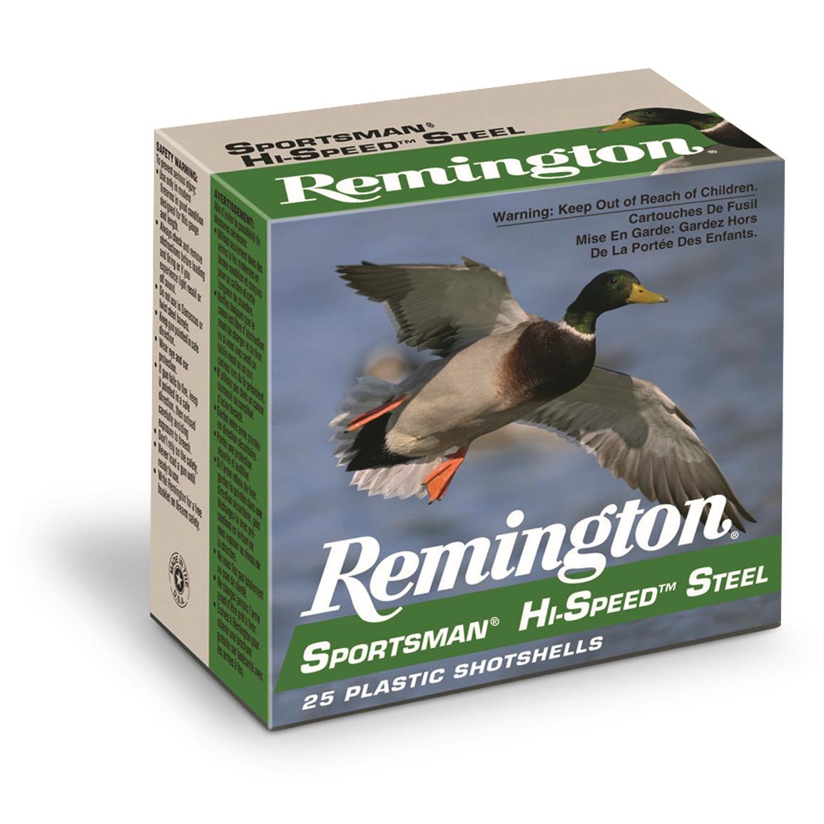 Remington Sportsman Hi-Speed Steel, 20 Gauge, 3" Shot Shells, 1 oz., 250 Rounds