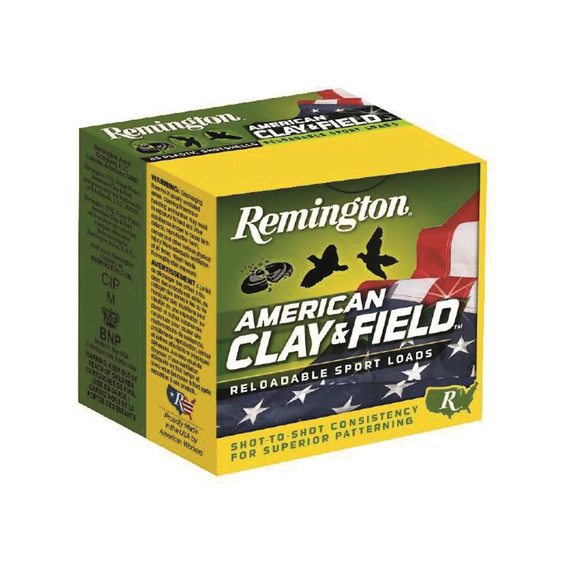 Remington American Clay & Field Sport Loads, 20 Gauge, 2 3/4" Shot Shells,  7/8 oz., 250 Rounds
