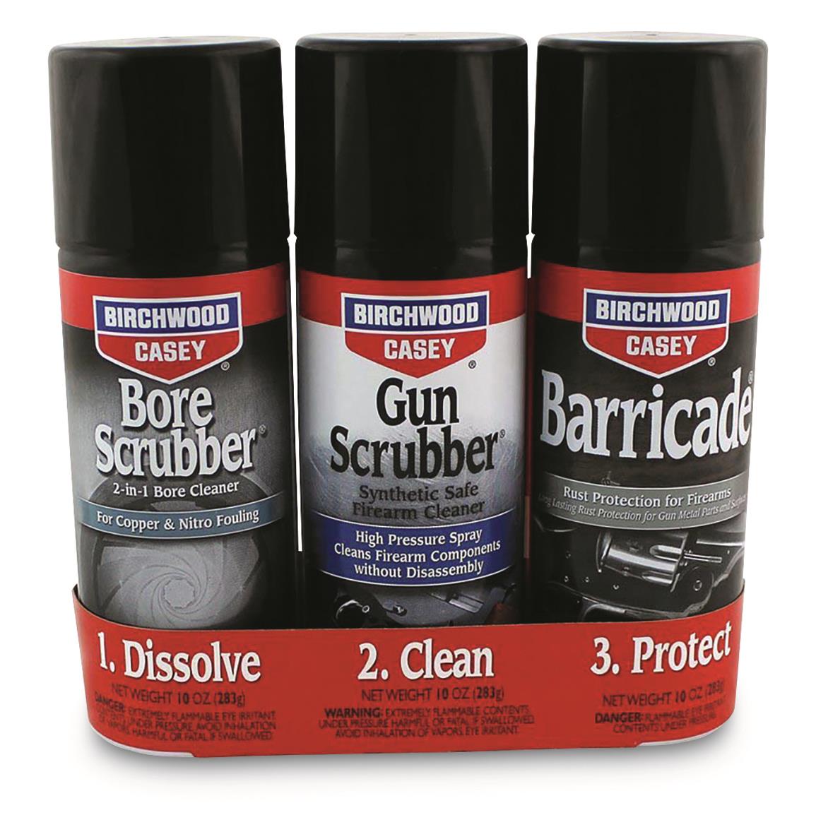 Birchwood Casey 1-2-3 Gun Cleaning Aerosol Value Pack