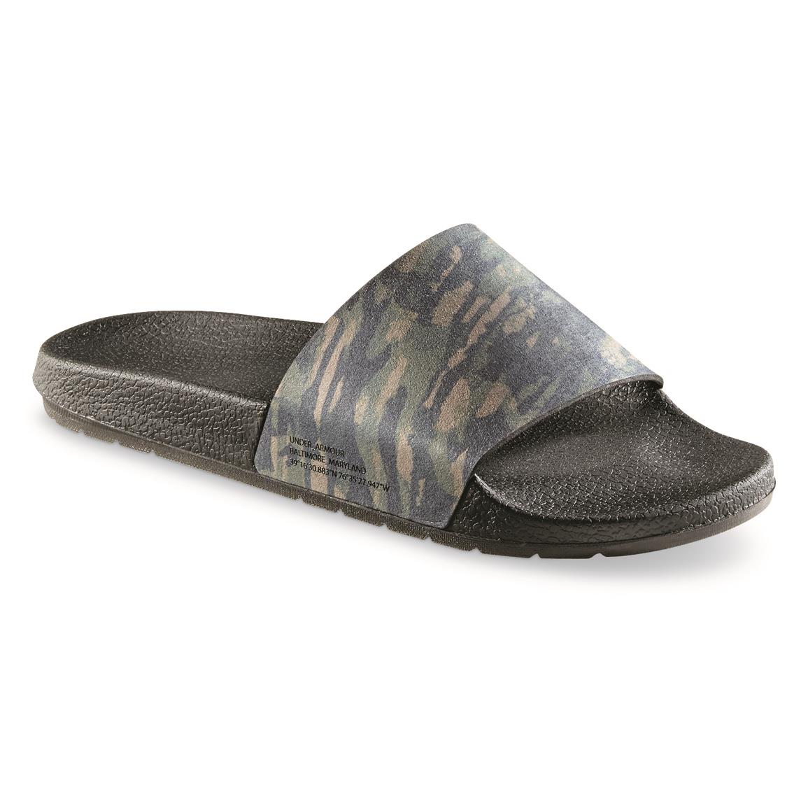 under armour men's camouflage slide sandals