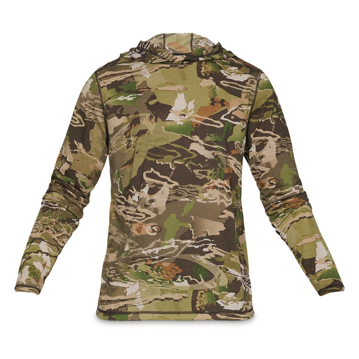 Under Armour Threadborne Early Season Forest Camo Long Sleeve Shirt Sz XL 