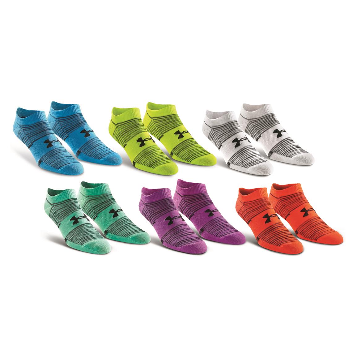 Under Armour Women's Essentials No-show 2.0 Socks, 6 Pairs - 707609, Socks  at Sportsman's Guide