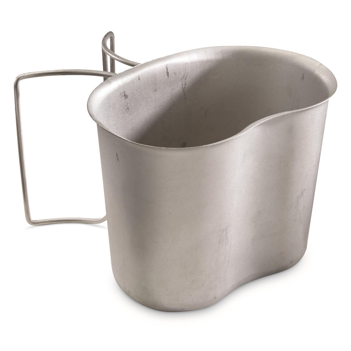 Aluminum Military GI Style 1 Quart Canteen Cup with Butterfly Handle 