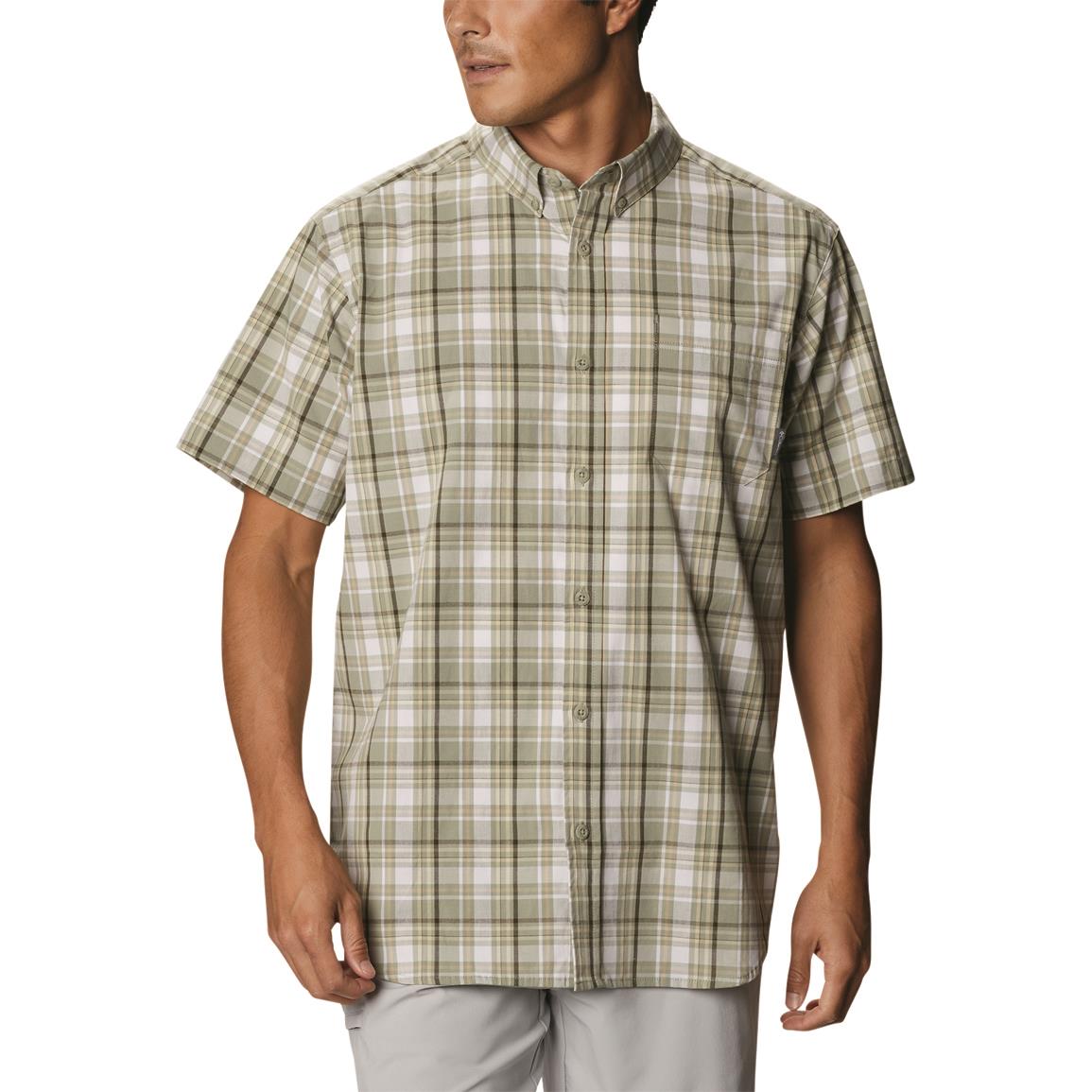 Columbia Men's Rapid Rivers II Short Sleeve Shirt, Safari Multiplaid
