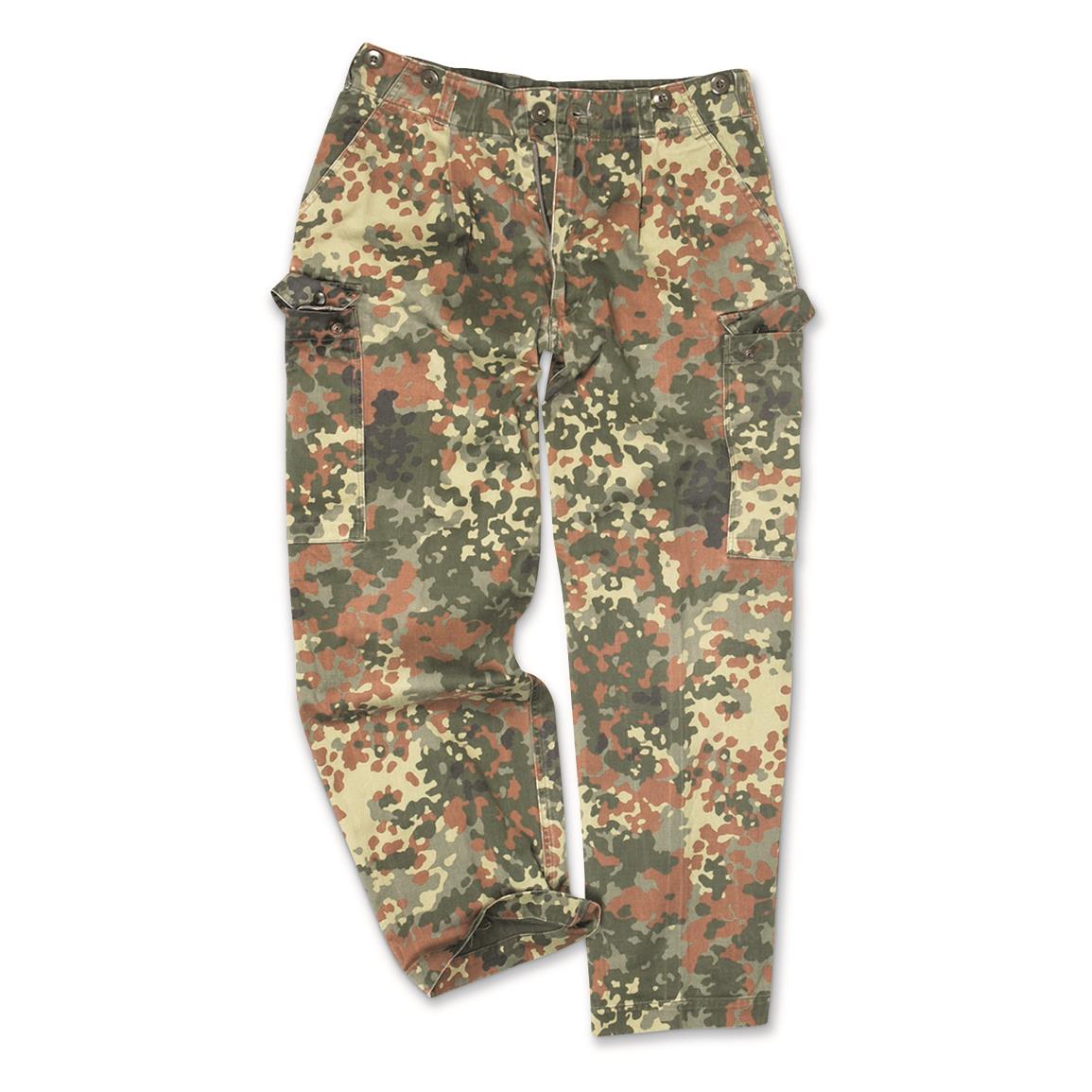 German Pattern Army Flecktarn Trousers Camo Surplus Camouflage Military Pant