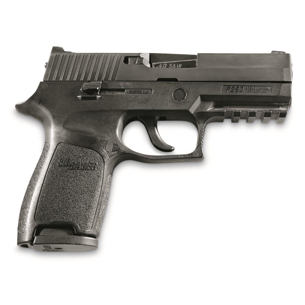 Sig Sauer P250 Compact Semi Automatic 40 Sandw 39 Barrel 131 Rounds Used Police Trade In 8004