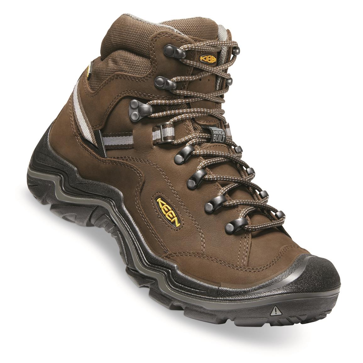 KEEN Men's Durand II Mid Waterproof Hiking Boots, Cascade Brown/gargoyle