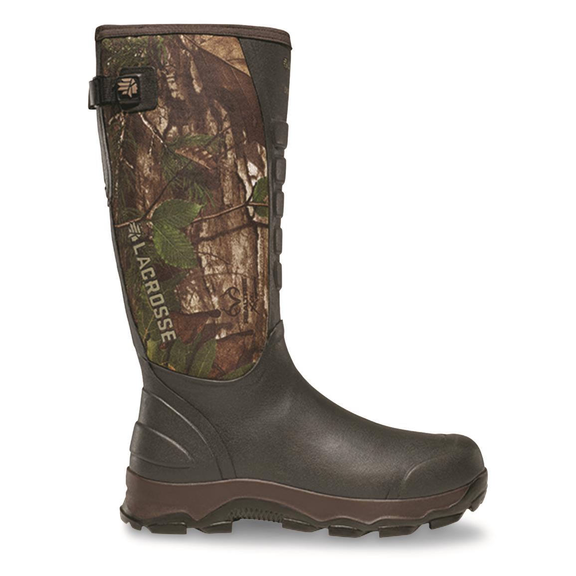 LaCrosse Men's 4XAlpha 16" Neoprene Rubber Waterproof Snake Boots, Realtree Xtra Green, Realtree Xtra® Green