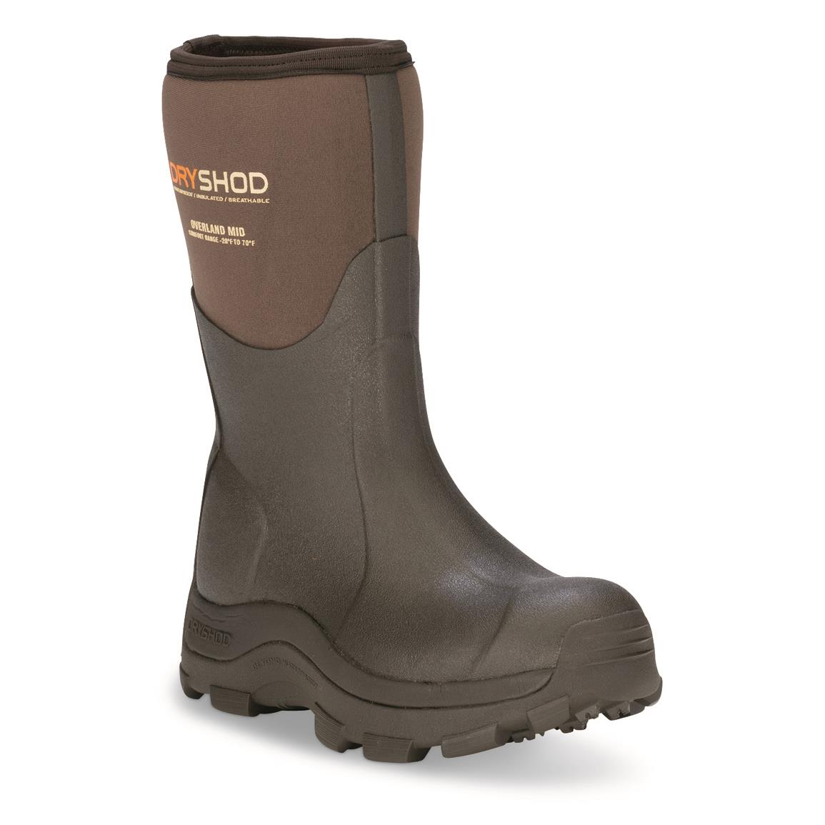 DryShod Overland Mid Premium Women's Neoprene Rubber Sport Boots, -20°F ...