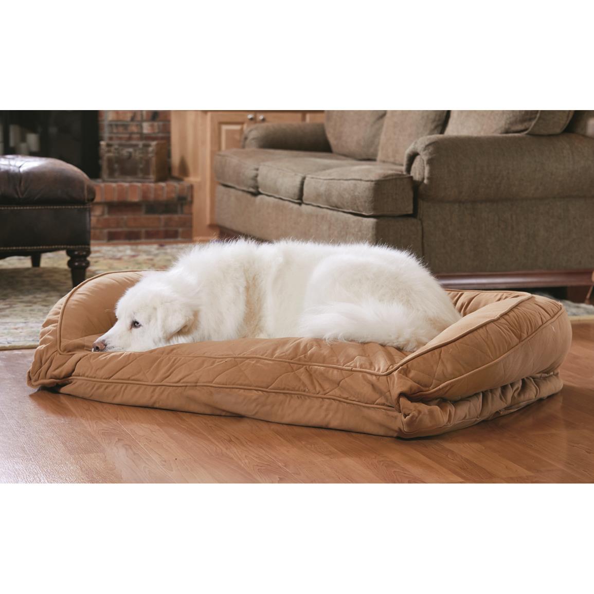 Carolina Pet Microfiber Quilted Bolster Dog Bed 708607, Kennels