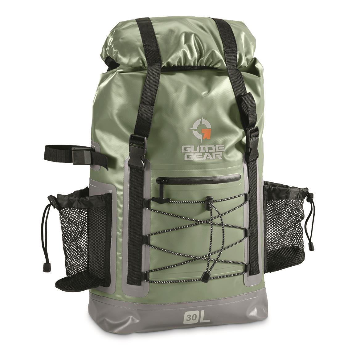 Guide Gear Drybag Backpack, Olive Drab Green