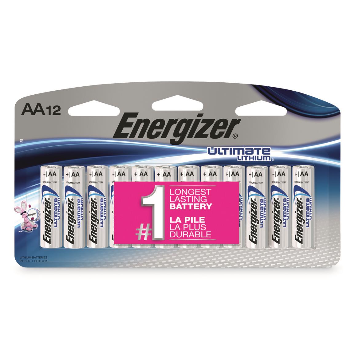 Energizer Ultimate Lithium AA Batteries, 12 Pack
