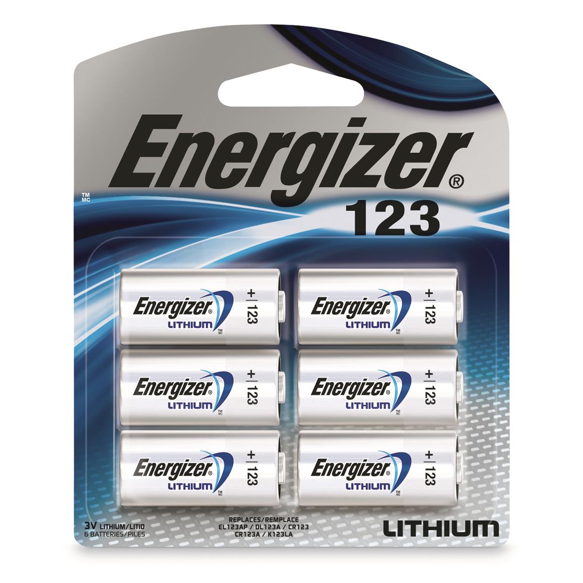 Energizer Lithium CR123 Batteries, 6 Pack