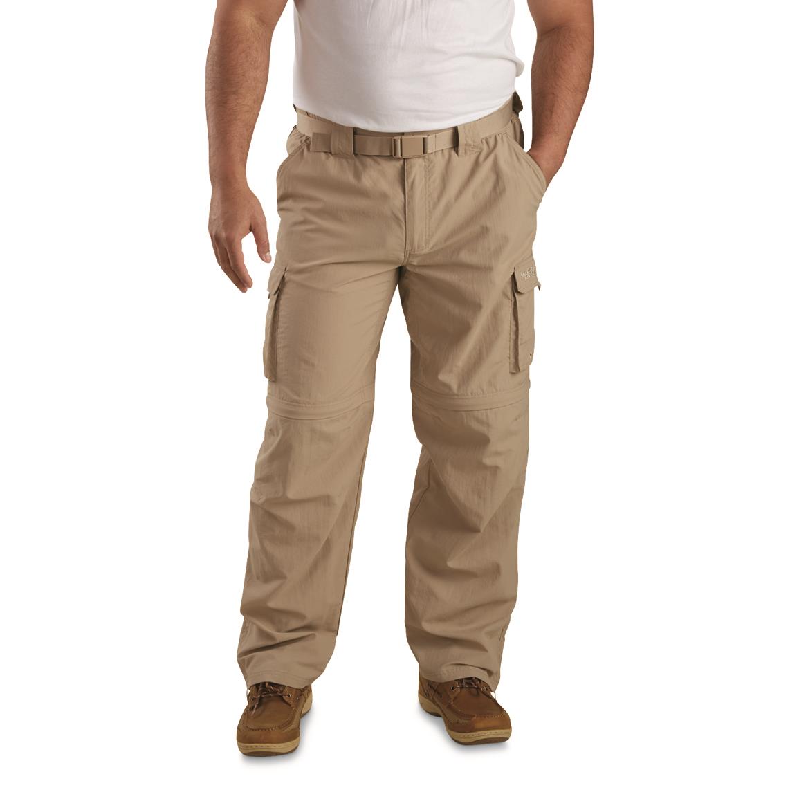 Guide Gear Men's Rock River Zip-Off Cargo Pants, Khaki