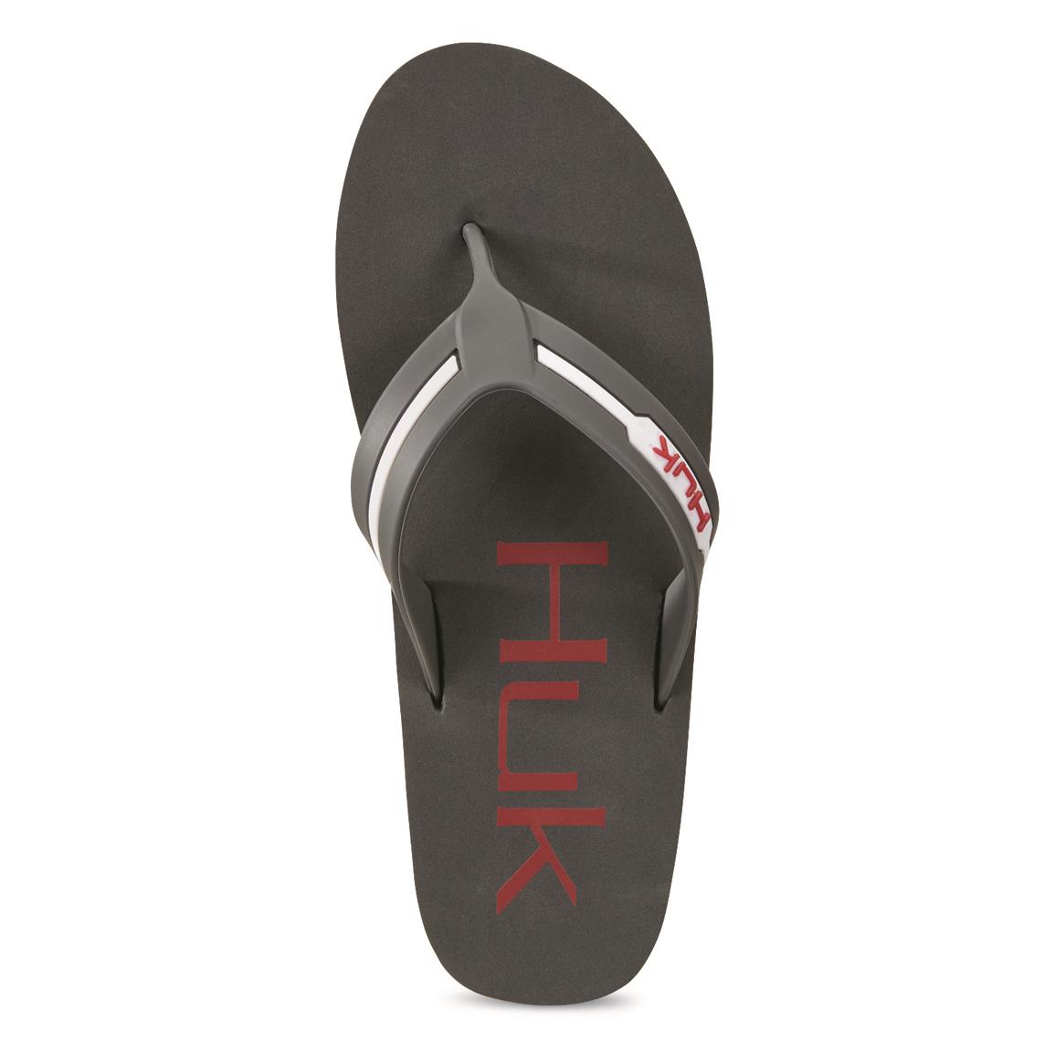 huk men's flip flops