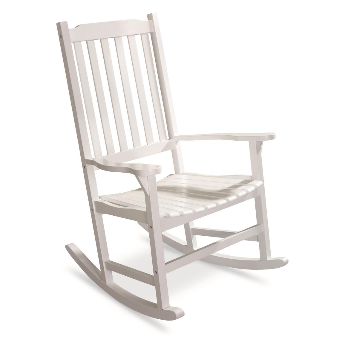 CASTLECREEK Oversized Rocking Chair, 400-lb. Capacity, White