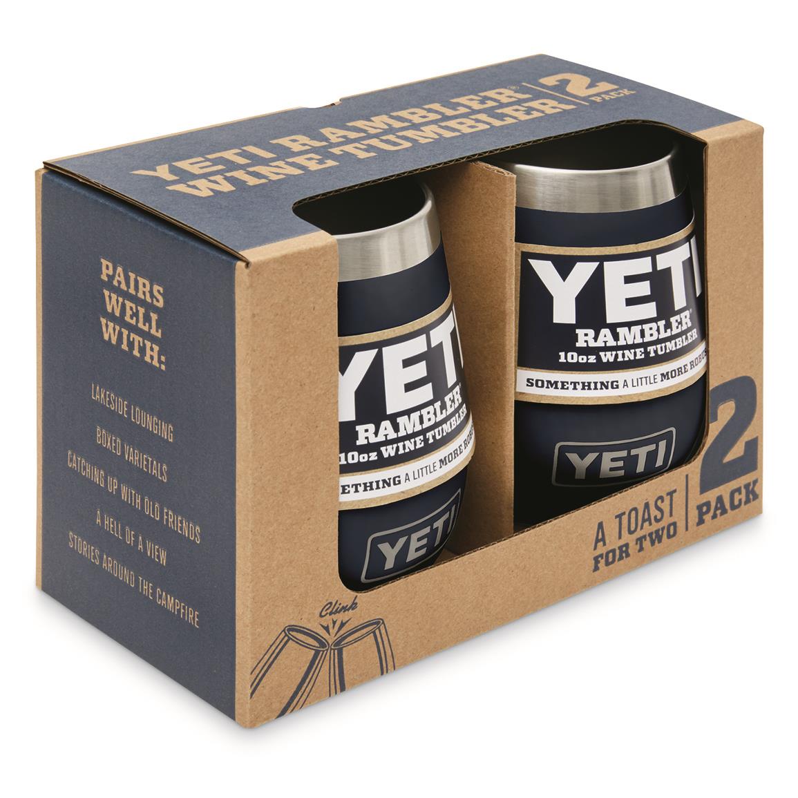 YETI Rambler 10 oz. Wine Tumbler, 2 Pack 709239, Camping Coolers at
