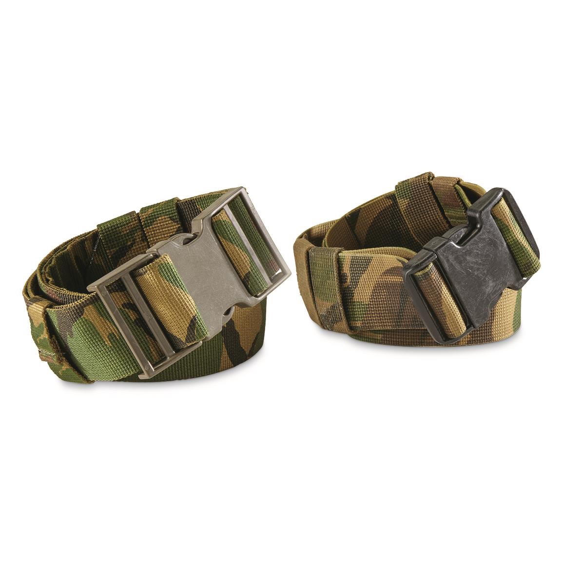 Dutch Military Surplus DPM Camo Combat Belts, 2 Pack, Used, DPM Camo