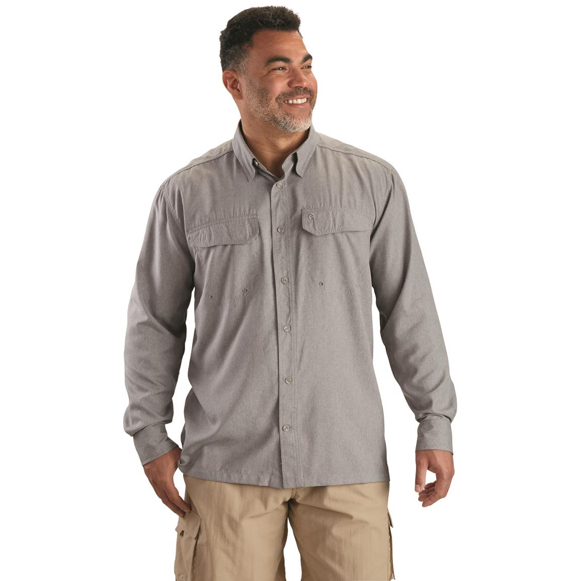 Guide Gear Silver Creek Long Sleeve Shirt, Gray