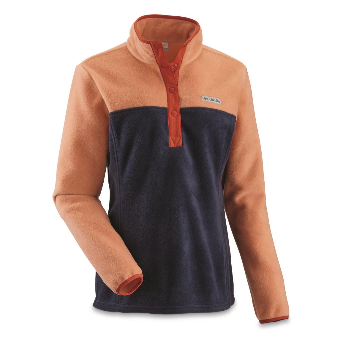 Columbia Women's Benton Springs Half-snap Pullover Jacket, Nova Pink
