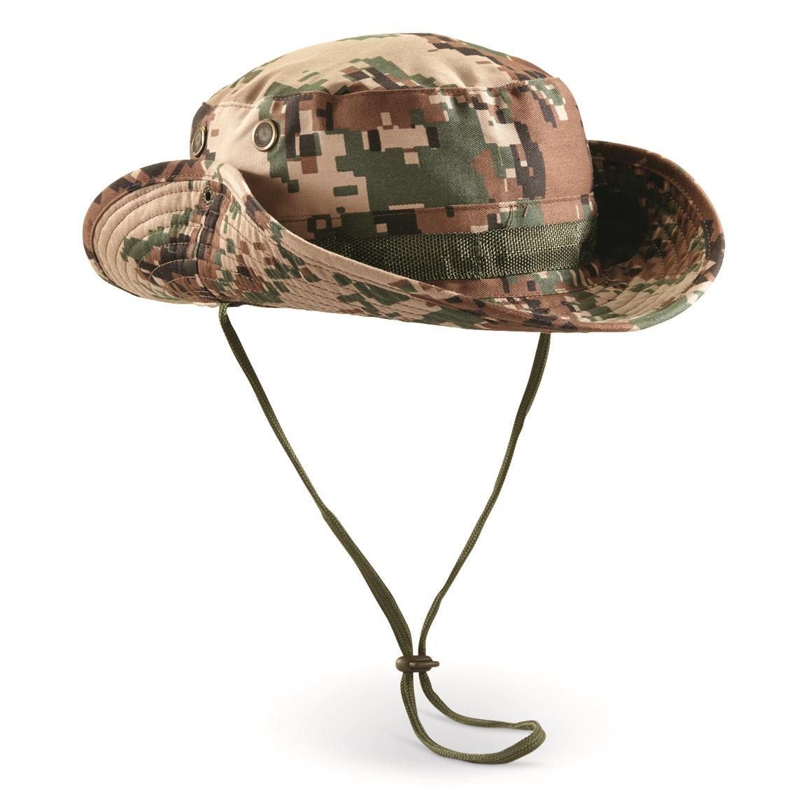 Chinese Military Police Surplus Boonie Hat, Digital Woodland, 2 Pack ...