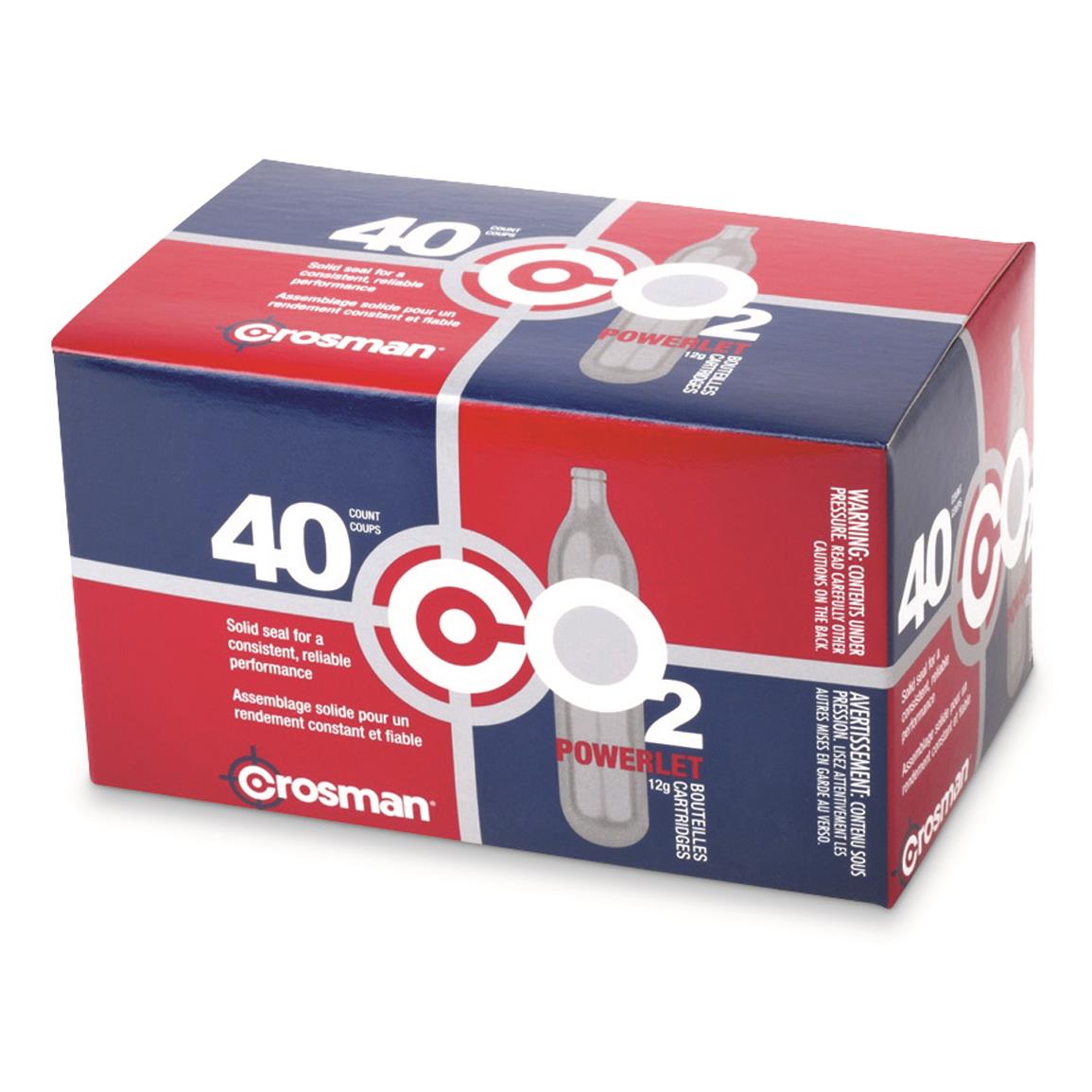 Crosman 12 Gram CO2 Cartridges Pack of 40 