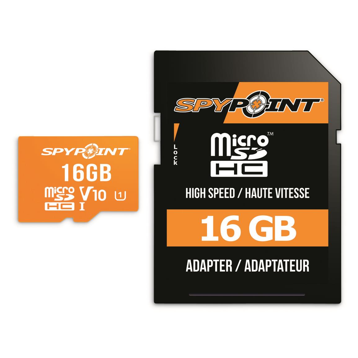 SPYPOINT 16GB Micro SDHC Card and Adapter