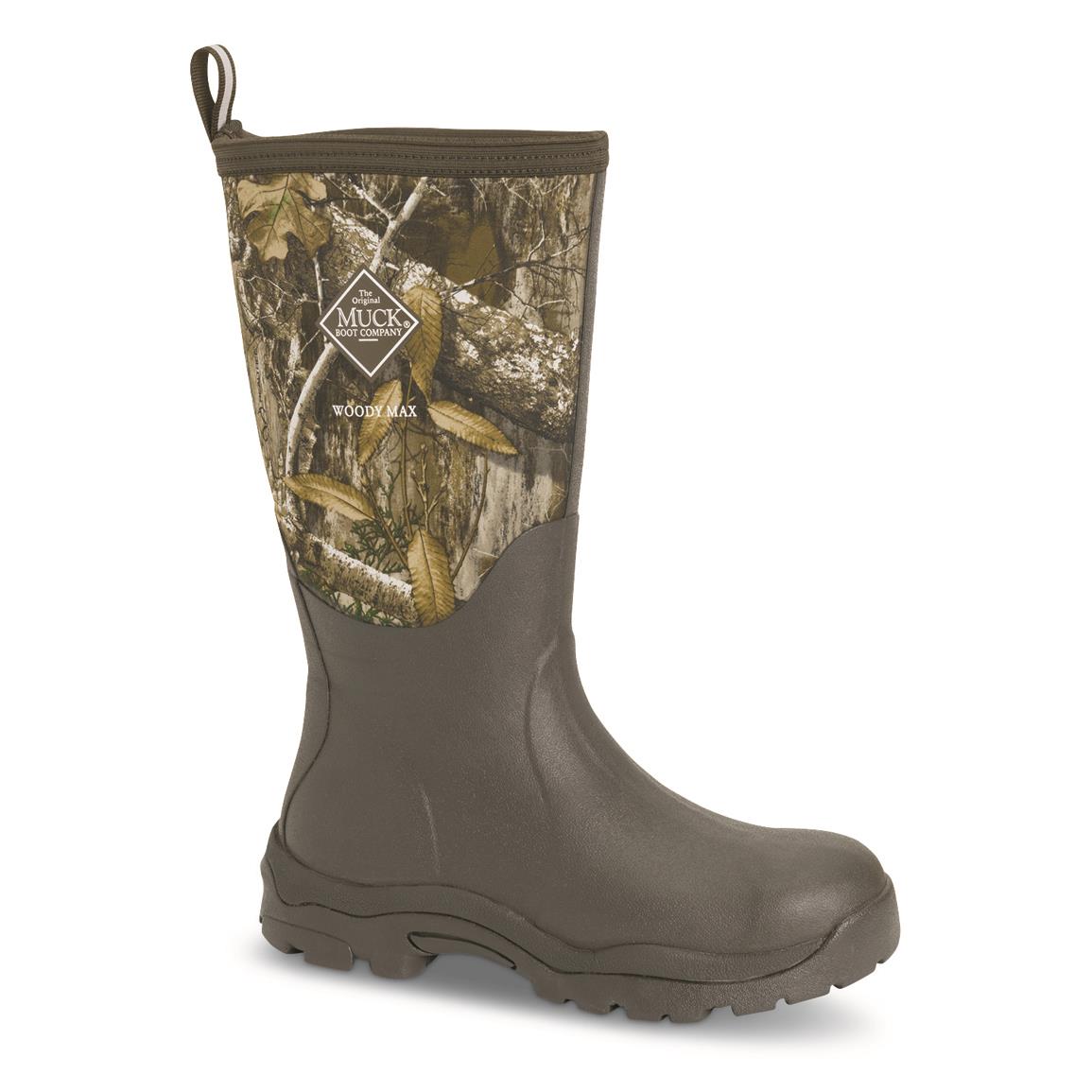Muck Women's Woody Max Neoprene Rubber Boots, Realtree EDGE™