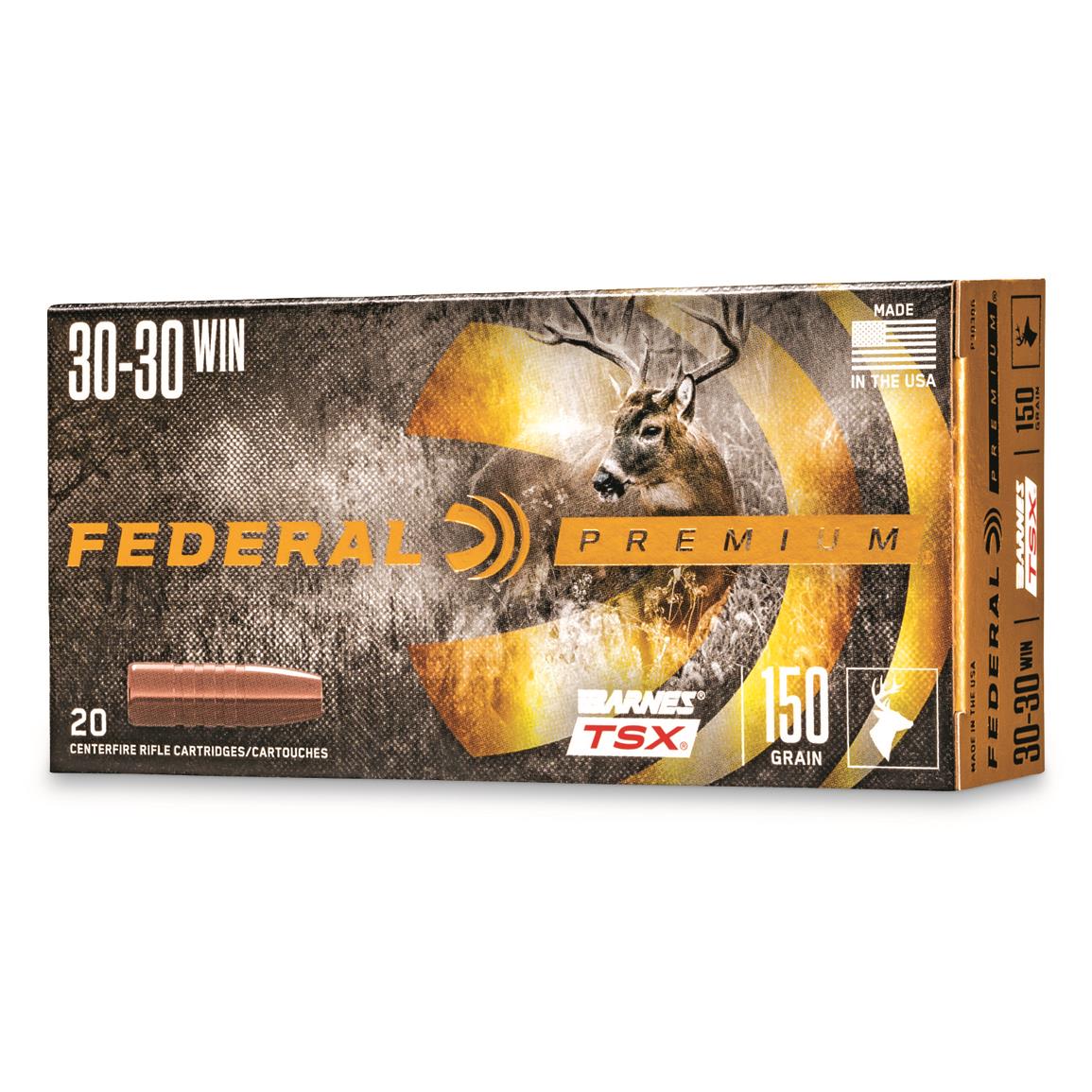 Federal Premium Barnes TSX, .30-30 Win., Triple-Shock X HP, 150 Grain, 20 Rounds
