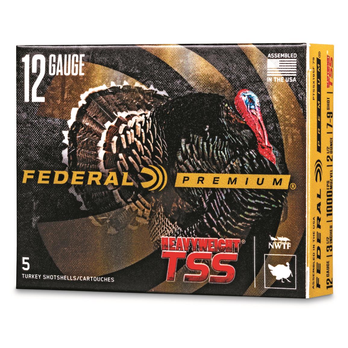 Federal Premium Heavyweight TSS, 12 Gauge, 3 1/2", 2 1/2 oz. Shotshells, 5 Rounds