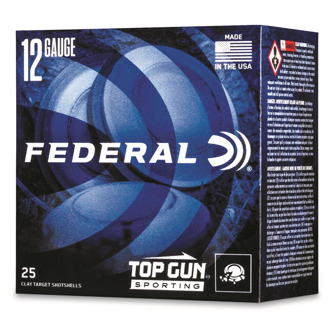 Federal Top Gun Sporting, 12 Gauge, 2 3/4", 1 oz., 250 Rounds
