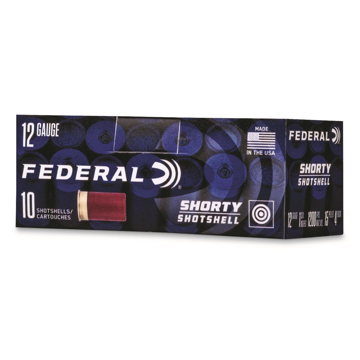 Federal Shorty Shotshells, 12 Gauge, 1 3/4", 1-oz. Rifled Slug, 10 Rounds