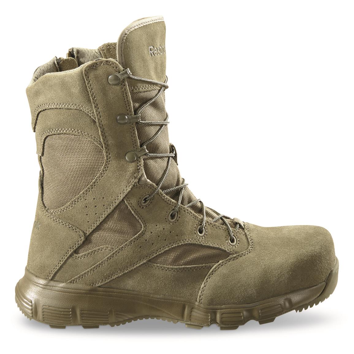 reebok men's 8 dauntless side zip duty boots