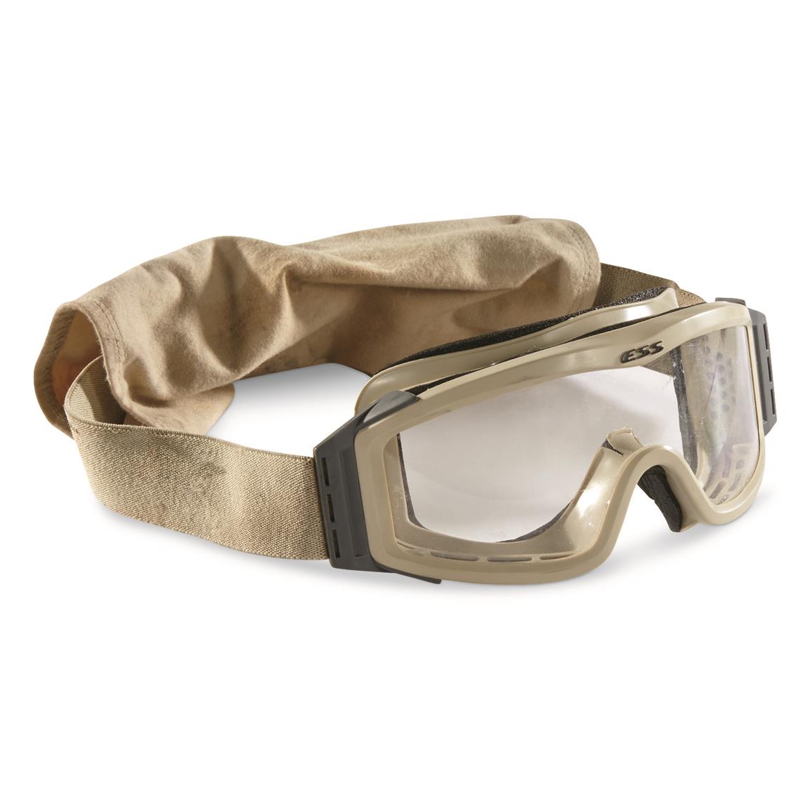U.S. Military Surplus ESS Goggles, Used, Sand